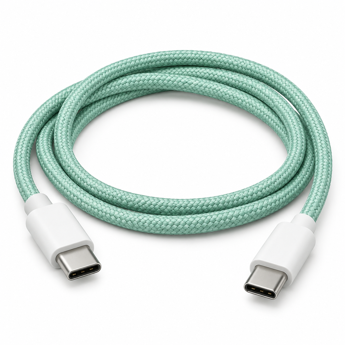 Colourful Braided USB-C to USB-C Charging Cable - 1m