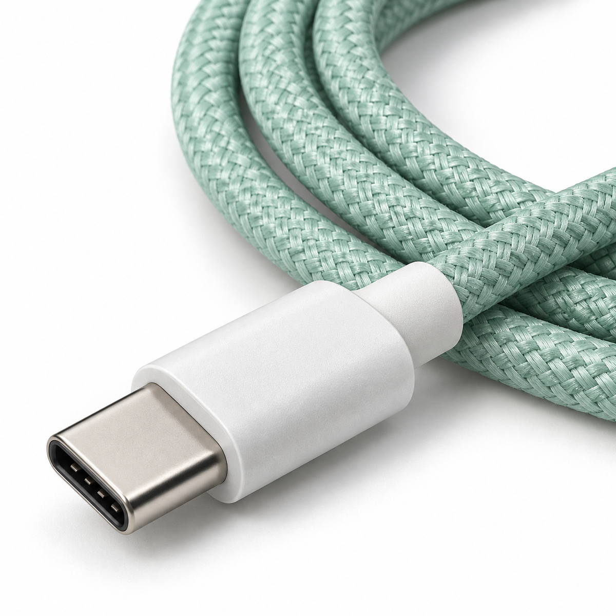 Colourful Braided USB-C to USB-C Charging Cable - 1m