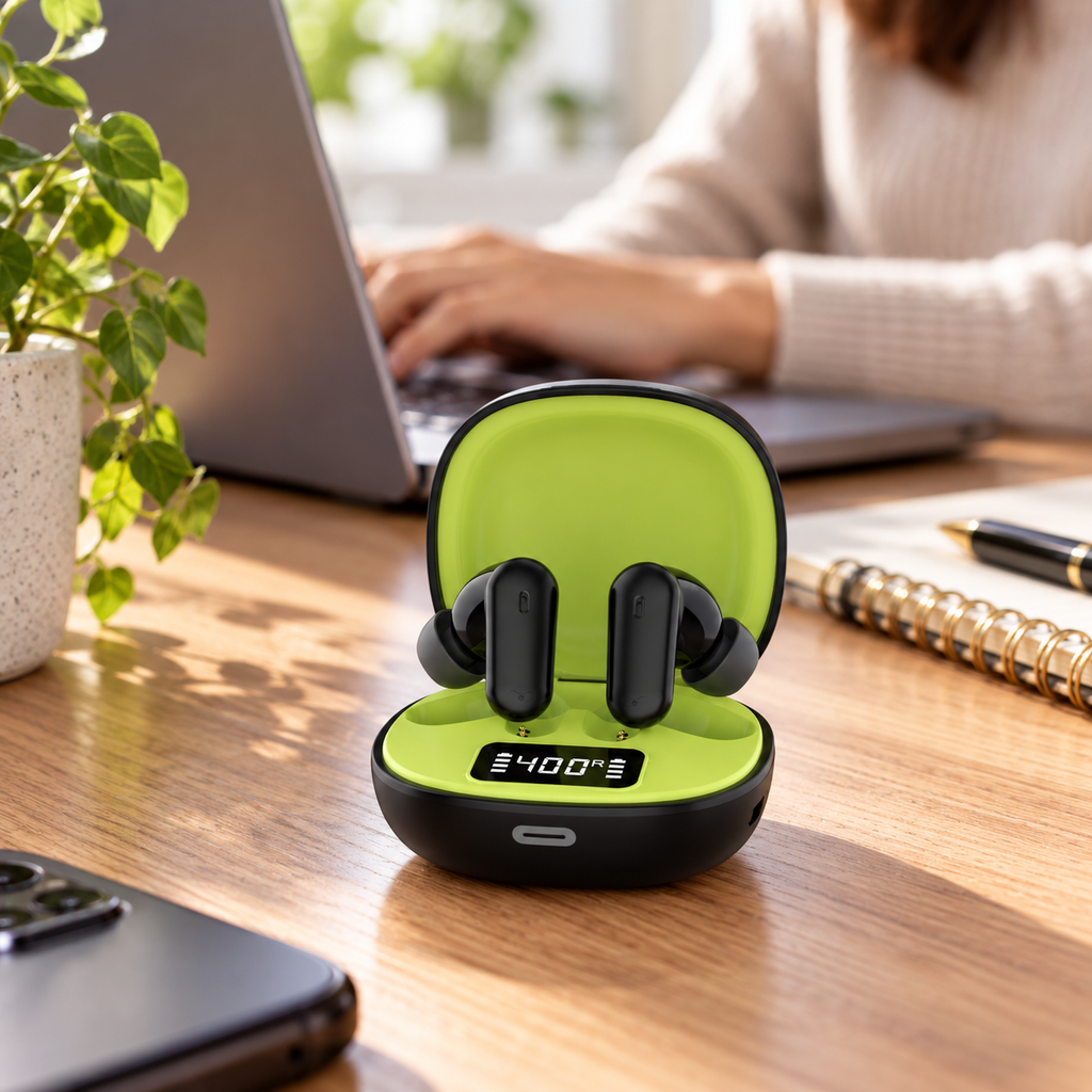 NOVIXA A40 ANC Wireless Earbuds with Charging Case