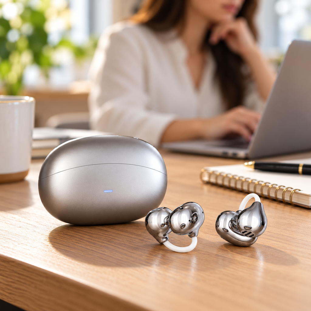 NOVIXA J60 Open-Ear Ear-Clip Wireless Earbuds
