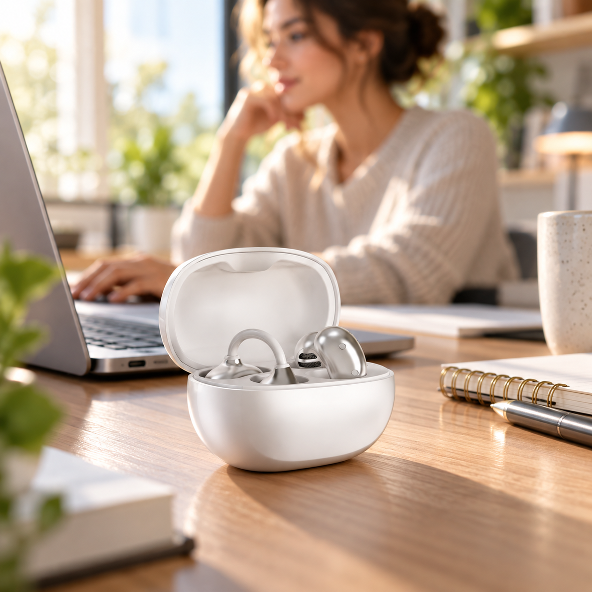 NOVIXA J70 Open-Ear Ear-Clip Wireless Earbuds