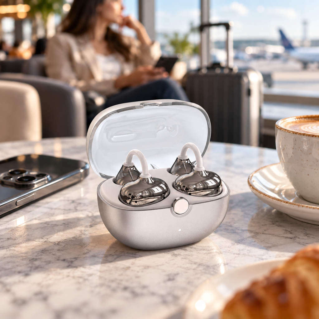 NOVIXA J80 Open-Ear Ear-Clip Wireless Earbuds