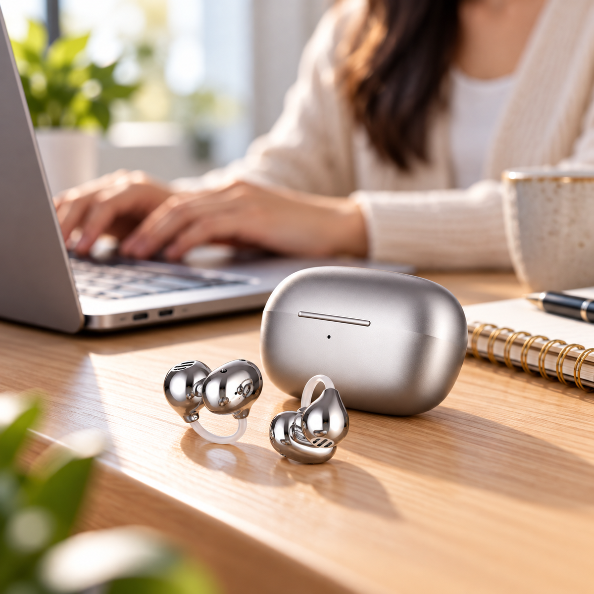 NOVIXA J90 Open-Ear Ear-Clip Wireless Earbuds