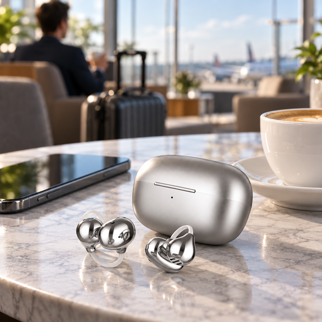 NOVIXA J90 Open-Ear Ear-Clip Wireless Earbuds
