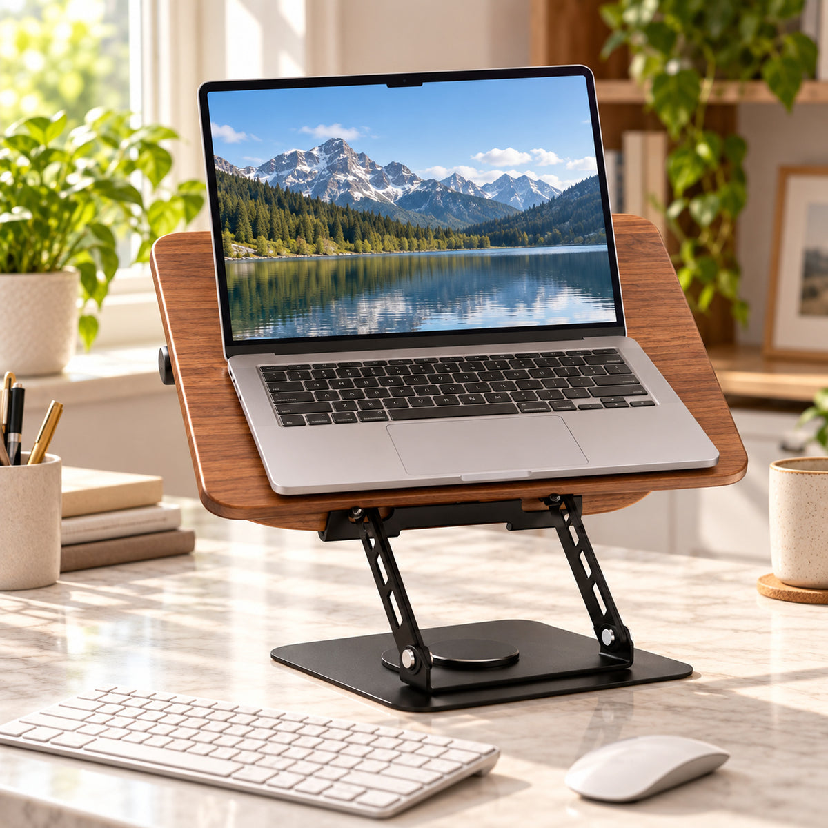 NOVIXA M2 Wood & Steel Laptop Stand