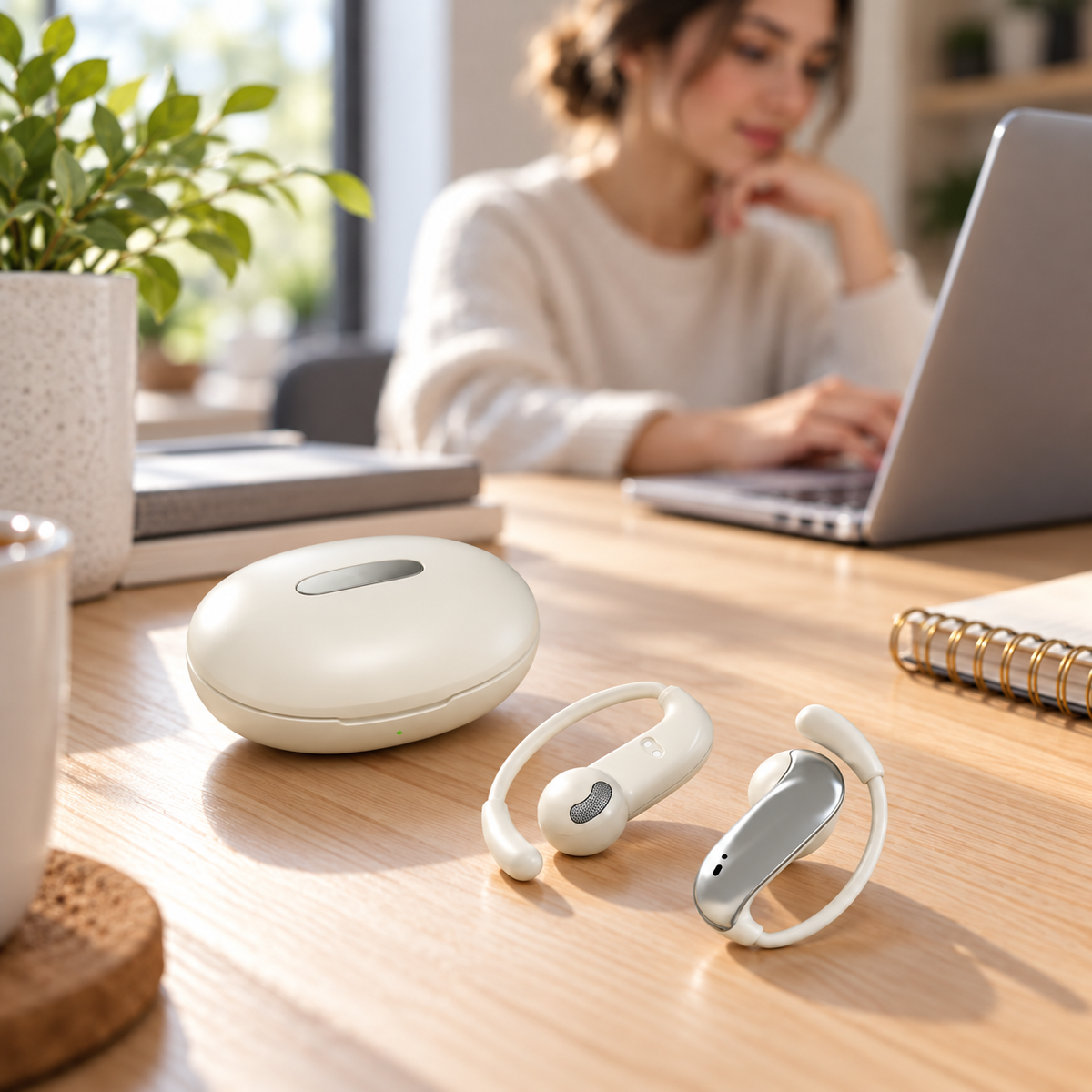 NOVIXA N73 Open-Ear Ear-Clip Wireless Earbuds