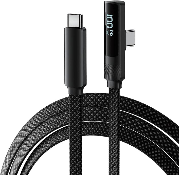 NOVIXA 100W Right-Angle Display USB-C Cable