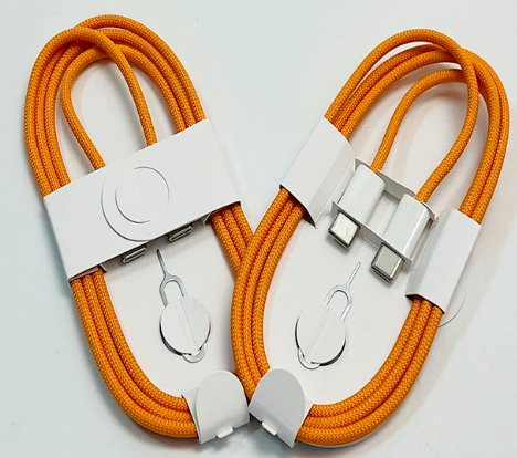 Orange USB-C to USB-C Charging Cable