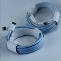 Blue Braided USB-C to Lightning Charging Cable - 1.5m