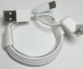 USB-A to USB-C Charging Cable with Lightning Adapter
