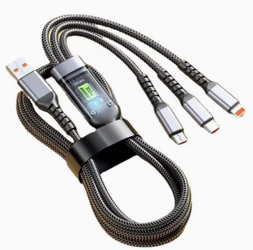 Black 3-in-1 Charging Cable