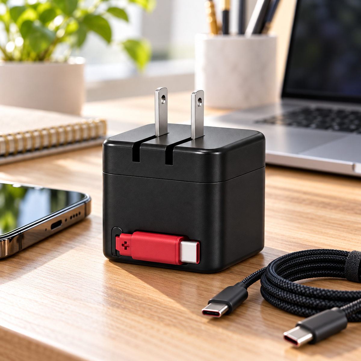 NOVIXA 30W Charger with Retractable Cable