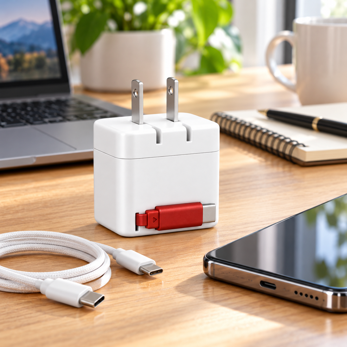 NOVIXA 20W Charger with Retractable Cable