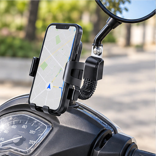 NOVIXA Z06-M Motorcycle Mirror-Stem Phone Holder