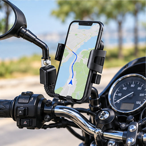 NOVIXA Z06-M Motorcycle Mirror-Stem Phone Holder