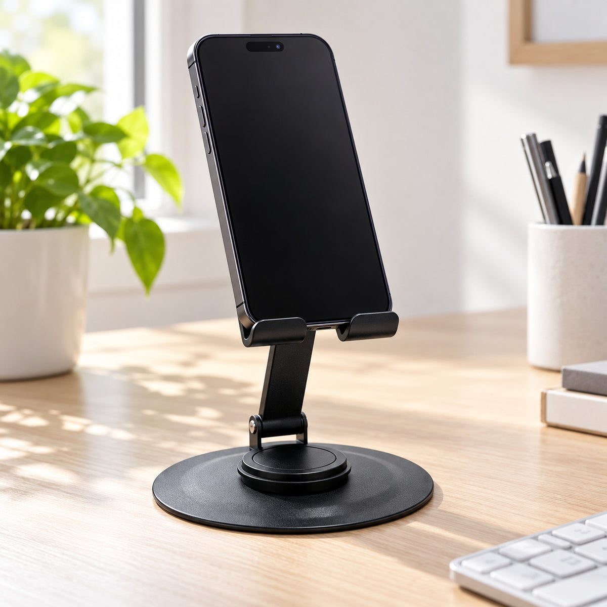NOVIXA P01 Rotating Metal Desk Phone Stand